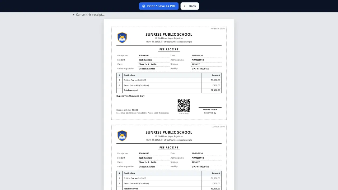 School ERP — Complete PHP School Management System — screenshot 5