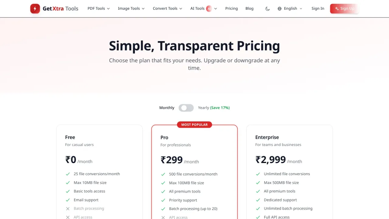 GetXtra Tools — 80 PDF, Image & AI Tools Website Script — screenshot 7