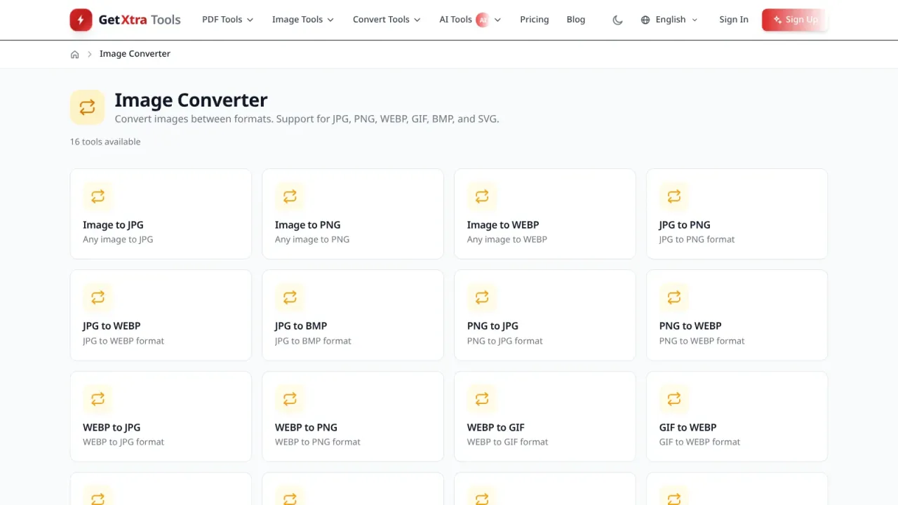 GetXtra Tools — 80 PDF, Image & AI Tools Website Script — screenshot 6
