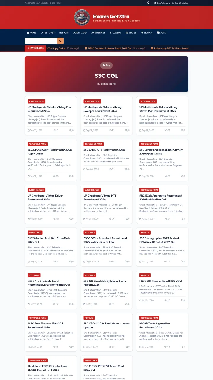 Sarkari Exam & Result Portal — Govt Job CMS with auto post publish , SEO Schema & PWA V1.0.0 — screenshot 7