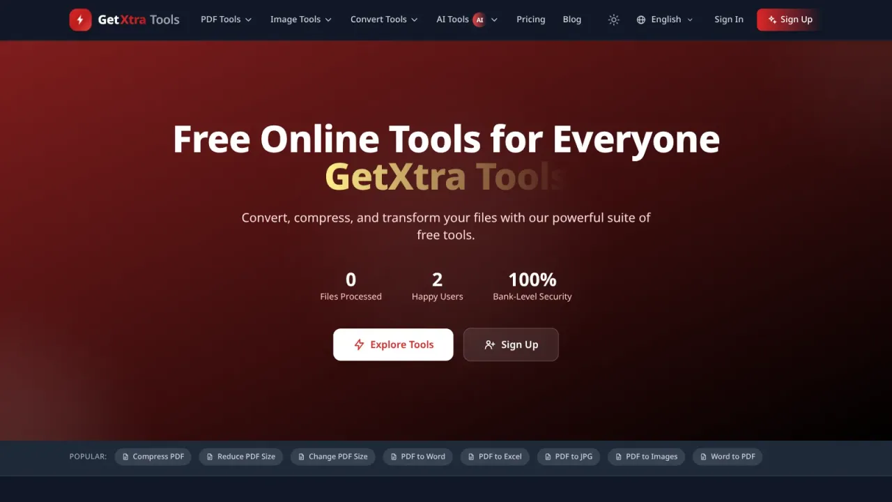 GetXtra Tools — 80 PDF, Image & AI Tools Website Script — screenshot 12